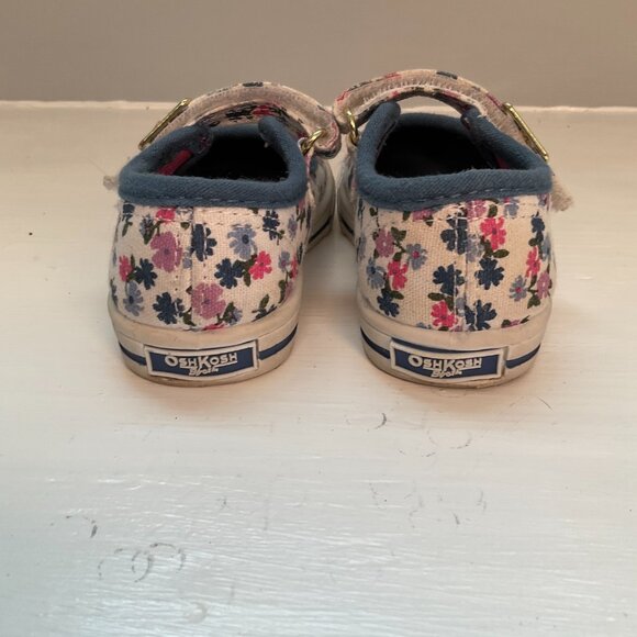 OshKosh Floral Mary Jane Toddler Shoes Size 3 - Picture 4 of 6